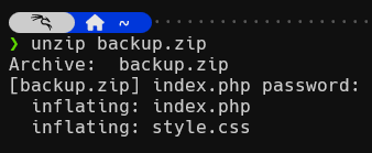 Extracted filed: index.php, styles.css